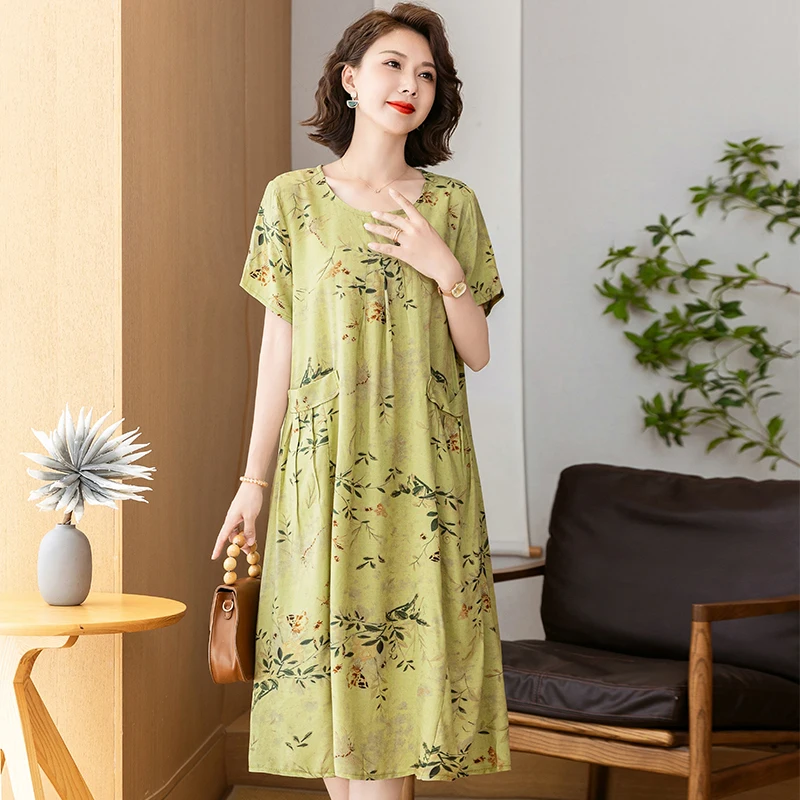 New Fashion Summer Women For women Plus Size Dress Casual Vintage Elegant Floral Dresses Woman Clothes - Image 6