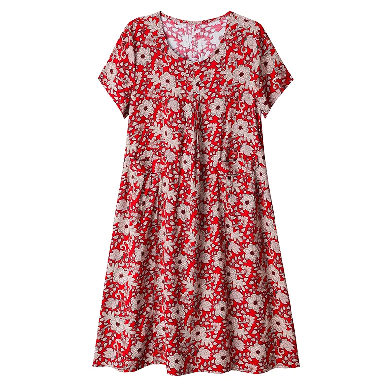 New Fashion Summer Women For women Plus Size Dress Casual Vintage Elegant Floral Dresses Woman Clothes - Image 4